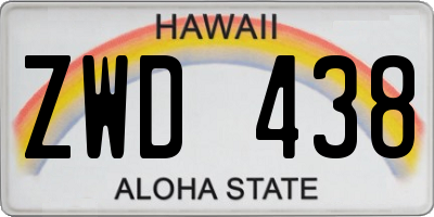 HI license plate ZWD438