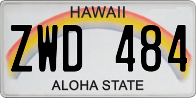 HI license plate ZWD484