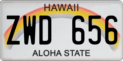 HI license plate ZWD656