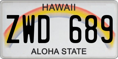 HI license plate ZWD689