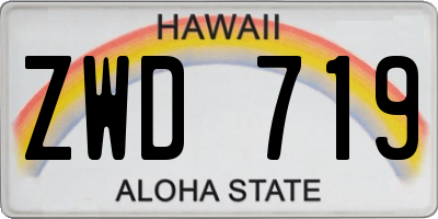 HI license plate ZWD719