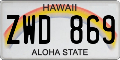 HI license plate ZWD869