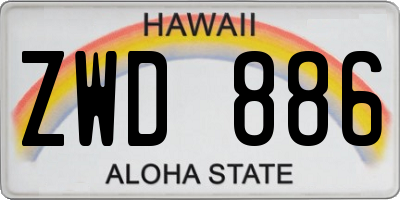HI license plate ZWD886