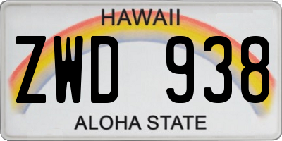 HI license plate ZWD938