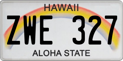 HI license plate ZWE327