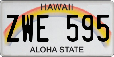 HI license plate ZWE595