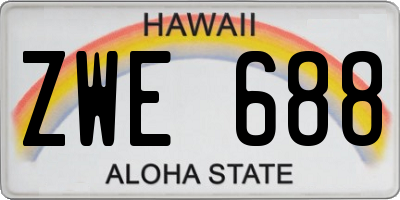 HI license plate ZWE688