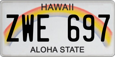 HI license plate ZWE697