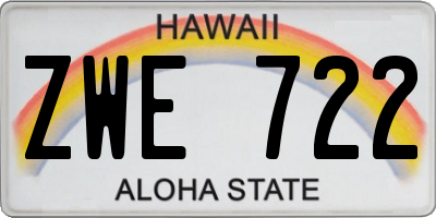 HI license plate ZWE722