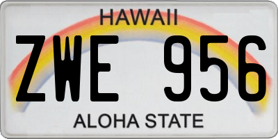 HI license plate ZWE956