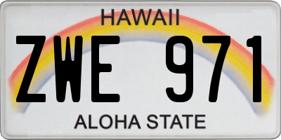 HI license plate ZWE971