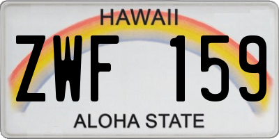 HI license plate ZWF159
