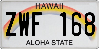 HI license plate ZWF168