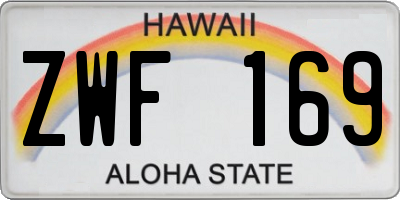 HI license plate ZWF169