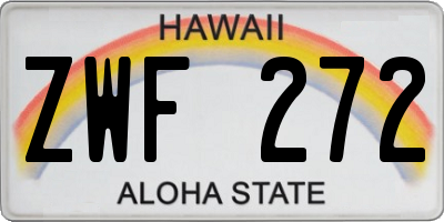 HI license plate ZWF272