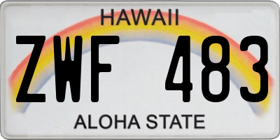 HI license plate ZWF483