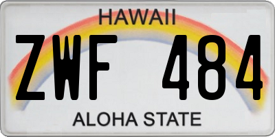 HI license plate ZWF484