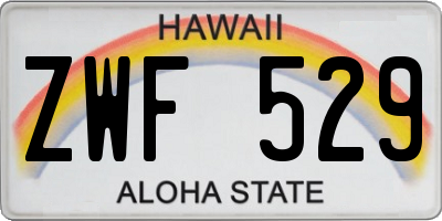 HI license plate ZWF529