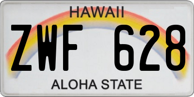 HI license plate ZWF628