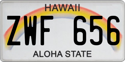 HI license plate ZWF656