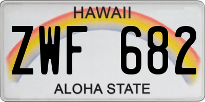 HI license plate ZWF682