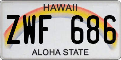 HI license plate ZWF686