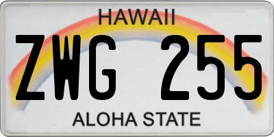 HI license plate ZWG255