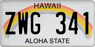 HI license plate ZWG341