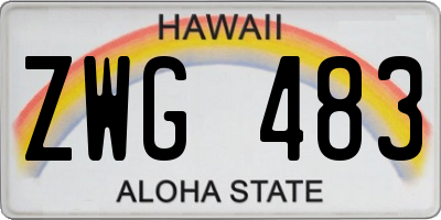 HI license plate ZWG483