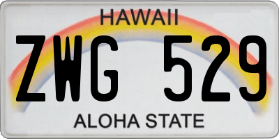 HI license plate ZWG529