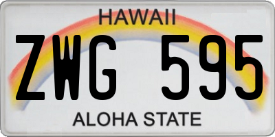 HI license plate ZWG595