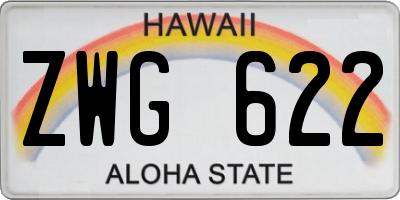 HI license plate ZWG622
