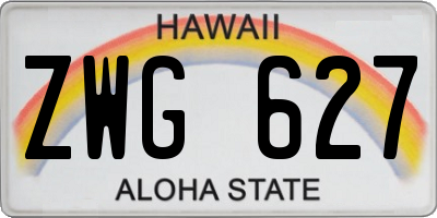HI license plate ZWG627