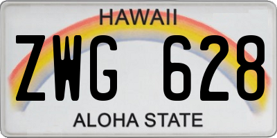 HI license plate ZWG628