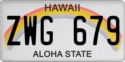 HI license plate ZWG679