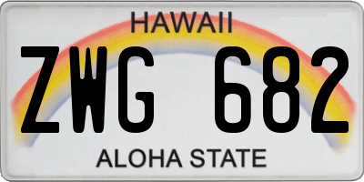 HI license plate ZWG682