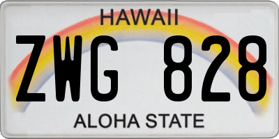 HI license plate ZWG828