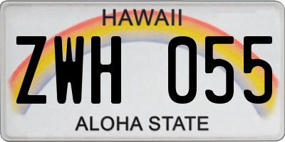 HI license plate ZWH055