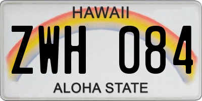 HI license plate ZWH084