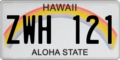 HI license plate ZWH121