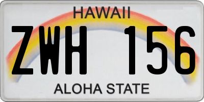 HI license plate ZWH156