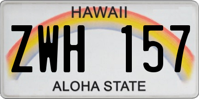 HI license plate ZWH157