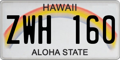 HI license plate ZWH160
