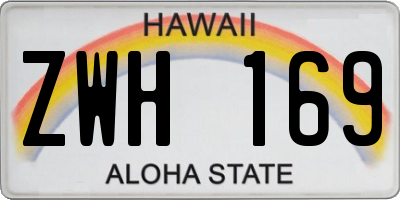 HI license plate ZWH169