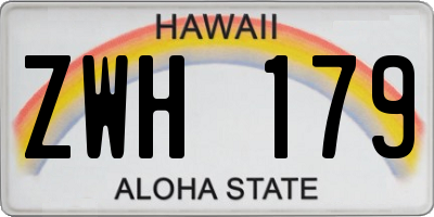 HI license plate ZWH179