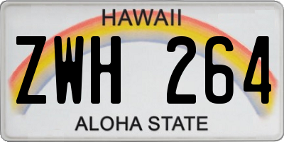 HI license plate ZWH264