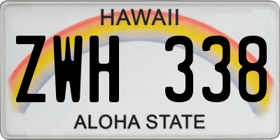 HI license plate ZWH338