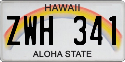 HI license plate ZWH341