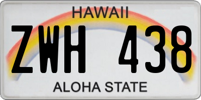 HI license plate ZWH438