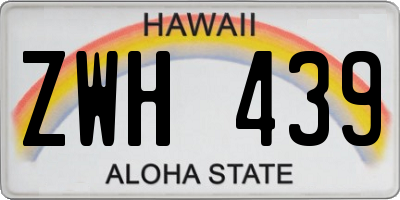 HI license plate ZWH439